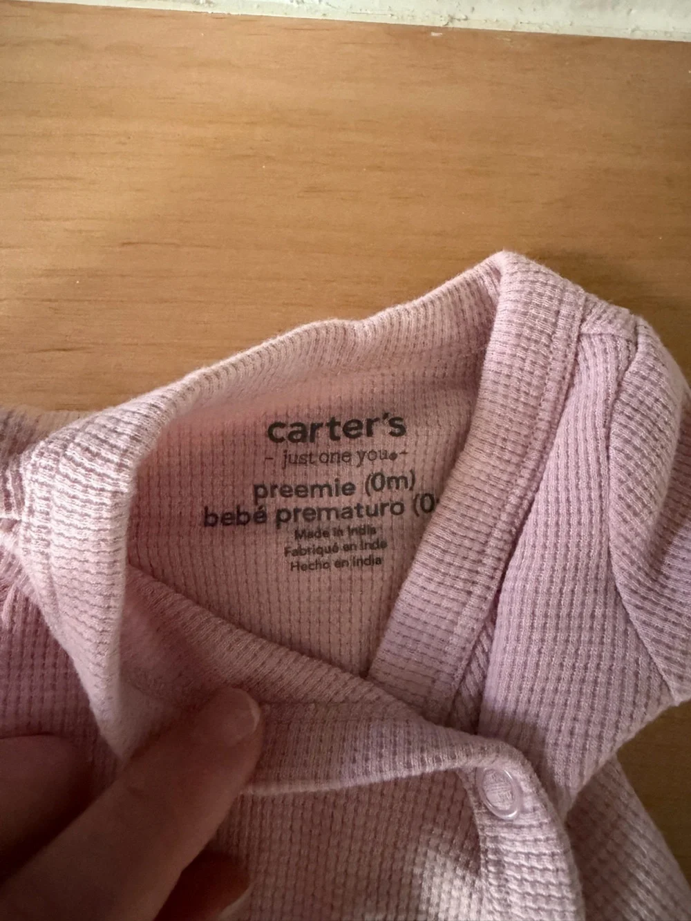 PREMIE Carter's Light Pink Waffle Knit Set